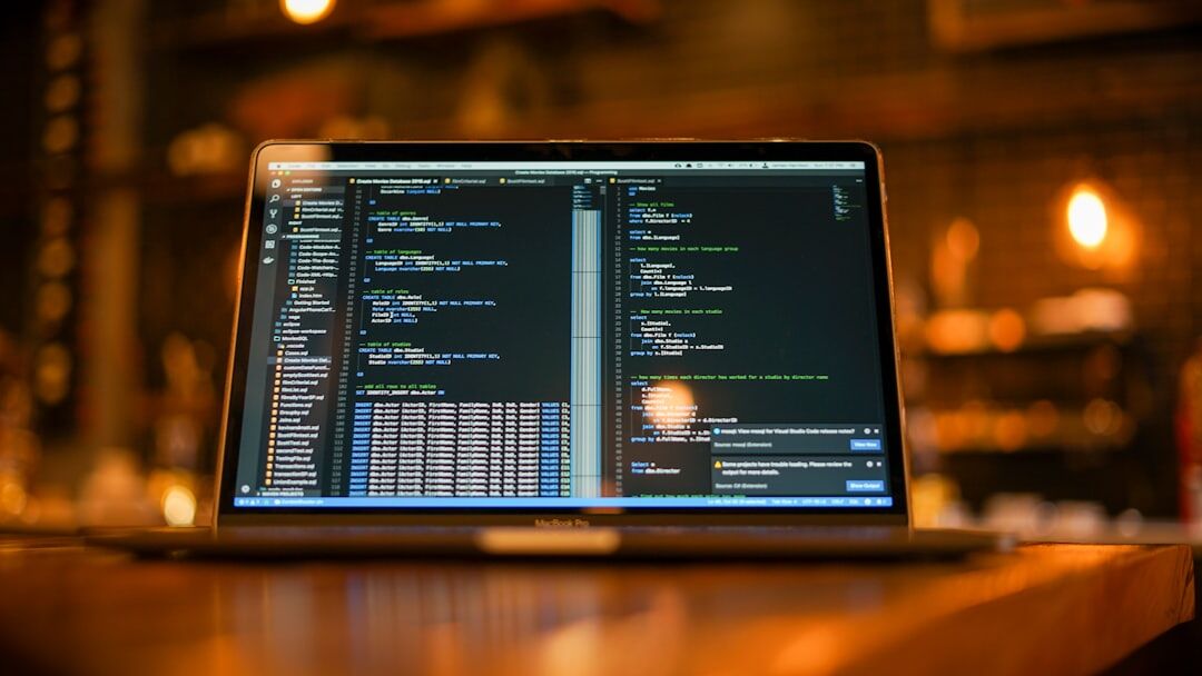blog coding on laptop