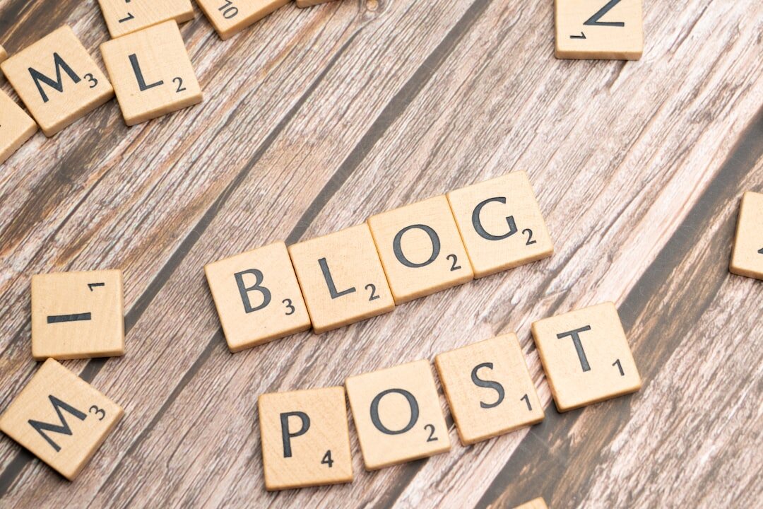 blog post on screen