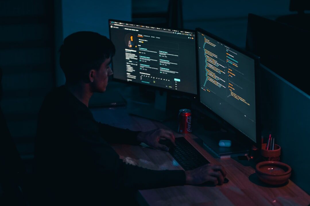 creative programming code on screen