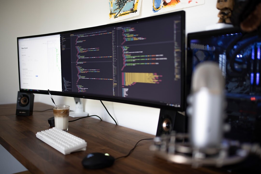 blog setup on computer