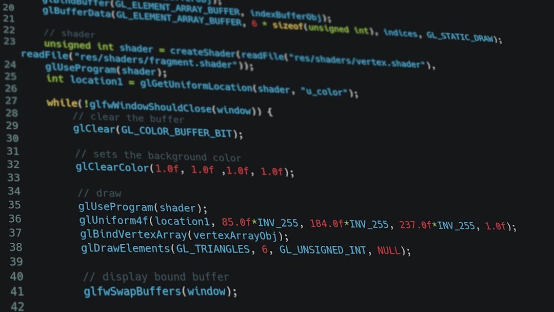 code editor screen